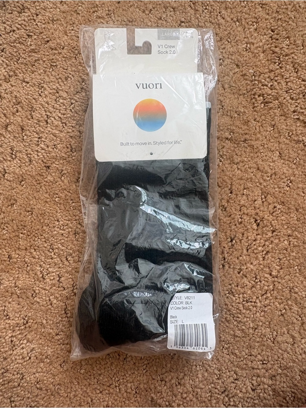 Vuori Women's V1 Crew Socks - Black